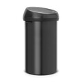 Cos de gunoi cu soft touch, Brabantia, Matt, 60 L, 40x40x71 cm, otel, negru mat