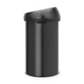 Cos de gunoi cu soft touch, Brabantia, Matt, 60 L, 40x40x71 cm, otel, negru mat