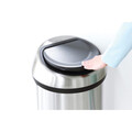Cos de gunoi cu soft touch, Brabantia, Matt, 60 L, 40x40x71 cm, otel, negru mat