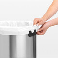 Cos de gunoi cu soft touch, Brabantia, Matt, 60 L, 40x40x71 cm, otel, negru mat