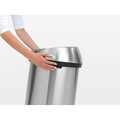 Cos de gunoi cu soft touch, Brabantia, Matt, 60 L, 40x40x71 cm, otel, negru mat