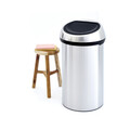 Cos de gunoi cu soft touch, Brabantia, Matt Steel Fingerprint Proof, 60 L, 40x40x71 cm, otel, argintiu