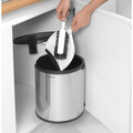 Cos de gunoi pentru dulap, Brabantia, Brilliant Steel, 15 L, 30x29.3x34.7 cm, otel, argintiu
