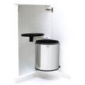 Cos de gunoi pentru dulap, Brabantia, Brilliant Steel, 15 L, 30x29.3x34.7 cm, otel, argintiu