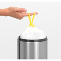 Cos de gunoi cu soft touch, Brabantia, Matt Steel, cu fixare de perete, 3 L, 18.4x18x28 cm, otel, argintiu