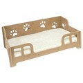 Pat pentru pisici, Paws & Whiskers, Lyra, MDF, Stejar