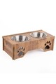 Bol pentru hrana animale de companie, Paws & Whiskers, Apvm6, MDF , Multicolor