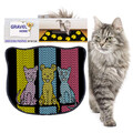 Covoras litiera pentru colectarea granulelor de nisip, Paws & Whiskers, Kdkafa0005, 50% PVC/50% poliester, Multicolor
