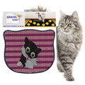 Covoras litiera pentru colectarea granulelor de nisip, Paws & Whiskers, Kdkafa0010, 50% PVC/50% poliester, Multicolor