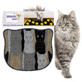 Covoras litiera pentru colectarea granulelor de nisip, Paws & Whiskers, Kdkafa0011, 50% PVC/50% poliester, Multicolor