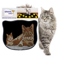 Covoras litiera pentru colectarea granulelor de nisip, Paws & Whiskers, Kdkafa0012, 50% PVC/50% poliester, Multicolor