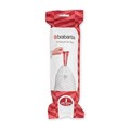 Set 20 saci de gunoi, Brabantia, PerfectFit, marimea J, 20-25 L, nailon, alb