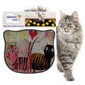 Covoras litiera pentru colectarea granulelor de nisip, Paws & Whiskers, Kdkafa0014, 50% PVC/50% poliester, Multicolor