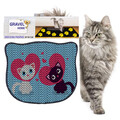 Covoras litiera pentru colectarea granulelor de nisip, Paws & Whiskers, Kdkafa0017, 50% PVC/50% poliester, Multicolor