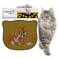 Covoras litiera pentru colectarea granulelor de nisip, Paws & Whiskers, Kdkafa0021, 50% PVC/50% poliester, Multicolor
