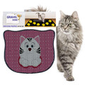 Covoras litiera pentru colectarea granulelor de nisip, Paws & Whiskers, Kdkafa0025, 50% PVC/50% poliester, Multicolor