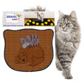 Covoras litiera pentru colectarea granulelor de nisip, Paws & Whiskers, Kdkafa0035, 50% PVC/50% poliester, Multicolor