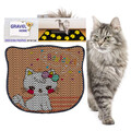 Covoras litiera pentru colectarea granulelor de nisip, Paws & Whiskers, Kdkafa0050, 50% PVC/50% poliester, Multicolor