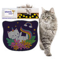 Covoras litiera pentru colectarea granulelor de nisip, Paws & Whiskers, Kdkafa0052, 50% PVC/50% poliester, Multicolor