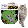 Covoras litiera pentru colectarea granulelor de nisip, Paws & Whiskers, Kdkafa0056, 50% PVC/50% poliester, Multicolor