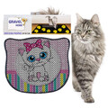 Covoras litiera pentru colectarea granulelor de nisip, Paws & Whiskers, Kdkafa0068, 50% PVC/50% poliester, Multicolor