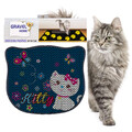 Covoras litiera pentru colectarea granulelor de nisip, Paws & Whiskers, Kdkafa0085, 50% PVC/50% poliester, Multicolor