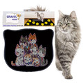 Covoras litiera pentru colectarea granulelor de nisip, Paws & Whiskers, Kdkafa0088, 50% PVC/50% poliester, Multicolor