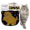 Covoras litiera pentru colectarea granulelor de nisip, Paws & Whiskers, Kdkafa0101, 50% PVC/50% poliester, Multicolor