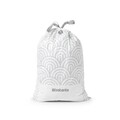 Set 10 saci de gunoi, Brabantia, PerfectFit, marimea H, 50-60 L, nailon, alb
