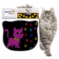 Covoras litiera pentru colectarea granulelor de nisip, Paws & Whiskers, Kdkafa0104, 50% PVC/50% poliester, Multicolor
