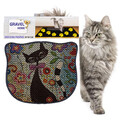Covoras litiera pentru colectarea granulelor de nisip, Paws & Whiskers, Kdkafa0110, 50% PVC/50% poliester, Multicolor