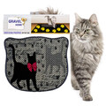 Covoras litiera pentru colectarea granulelor de nisip, Paws & Whiskers, Kdkafa0111, 50% PVC/50% poliester, Multicolor