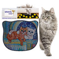 Covoras litiera pentru colectarea granulelor de nisip, Paws & Whiskers, Kdkafa0114, 50% PVC/50% poliester, Multicolor