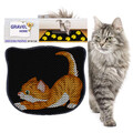 Covoras litiera pentru colectarea granulelor de nisip, Paws & Whiskers, Kdkafa0118, 50% PVC/50% poliester, Multicolor