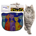 Covoras litiera pentru colectarea granulelor de nisip, Paws & Whiskers, Kdkafa0121, 50% PVC/50% poliester, Multicolor