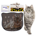 Covoras litiera pentru colectarea granulelor de nisip, Paws & Whiskers, Kdkafa0125, 50% PVC/50% poliester, Multicolor