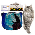 Covoras litiera pentru colectarea granulelor de nisip, Paws & Whiskers, Kdkafa0131, 50% PVC/50% poliester, Multicolor