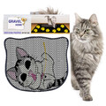 Covoras litiera pentru colectarea granulelor de nisip, Paws & Whiskers, Kdkafa0138, 50% PVC/50% poliester, Multicolor