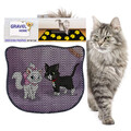 Covoras litiera pentru colectarea granulelor de nisip, Paws & Whiskers, Kdkafa0149, 50% PVC/50% poliester, Multicolor