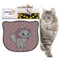 Covoras litiera pentru colectarea granulelor de nisip, Paws & Whiskers, Kdkafa0150, 50% PVC/50% poliester, Multicolor