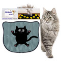 Covoras litiera pentru colectarea granulelor de nisip, Paws & Whiskers, Kdkafa0158, 50% PVC/50% poliester, Multicolor