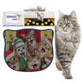 Covoras litiera pentru colectarea granulelor de nisip, Paws & Whiskers, Kdkafa0170, 50% PVC/50% poliester, Multicolor