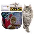 Covoras litiera pentru colectarea granulelor de nisip, Paws & Whiskers, Kdkafa0175, 50% PVC/50% poliester, Multicolor