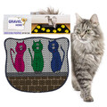 Covoras litiera pentru colectarea granulelor de nisip, Paws & Whiskers, Kdkafa0184, 50% PVC/50% poliester, Multicolor