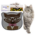 Covoras litiera pentru colectarea granulelor de nisip, Paws & Whiskers, Kdkafa0187, 50% PVC/50% poliester, Multicolor