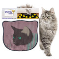 Covoras litiera pentru colectarea granulelor de nisip, Paws & Whiskers, Kdkafa0195, 50% PVC/50% poliester, Multicolor