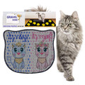 Covoras litiera pentru colectarea granulelor de nisip, Paws & Whiskers, Kdkafa0197, 50% PVC/50% poliester, Multicolor
