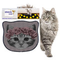 Covoras litiera pentru colectarea granulelor de nisip, Paws & Whiskers, Kdkafa0201, 50% PVC/50% poliester, Multicolor