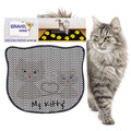 Covoras litiera pentru colectarea granulelor de nisip, Paws & Whiskers, Kdkafa0213, 50% PVC/50% poliester, Multicolor