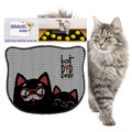 Covoras litiera pentru colectarea granulelor de nisip, Paws & Whiskers, Kdkafa0215, 50% PVC/50% poliester, Multicolor